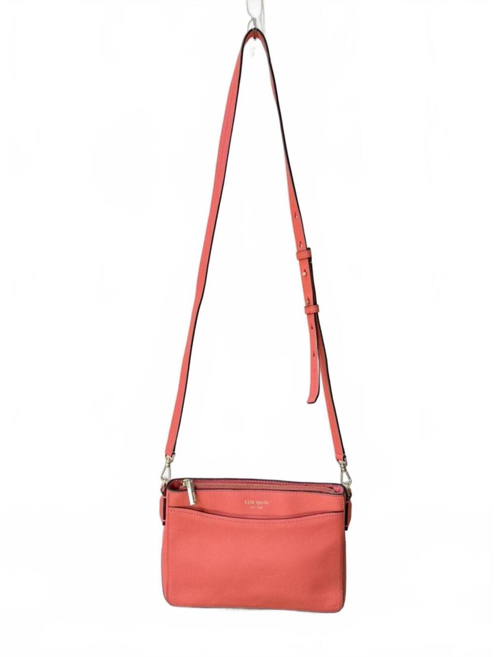 💥SOLD OUT💥Kate Spade Salmon Coral Pebbled Leather Crossbody Bag - Picture 2 of 9